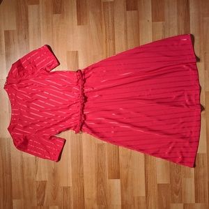 Vintage 1980's fuscia secretary or tea dress by Encore